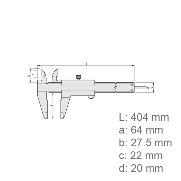 Mitutoyo 532-121 (0.02mm) Vernier Caliper Fine Adjustment 0-280mm (0-11″) - Image 2