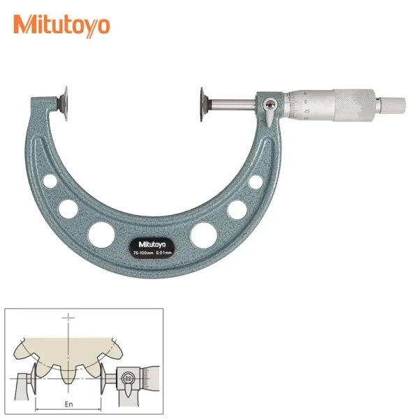 Mitutoyo 123-103 (0.01mm) 20mm Disc Micrometer Hardened Steel Disks 50-75mm
