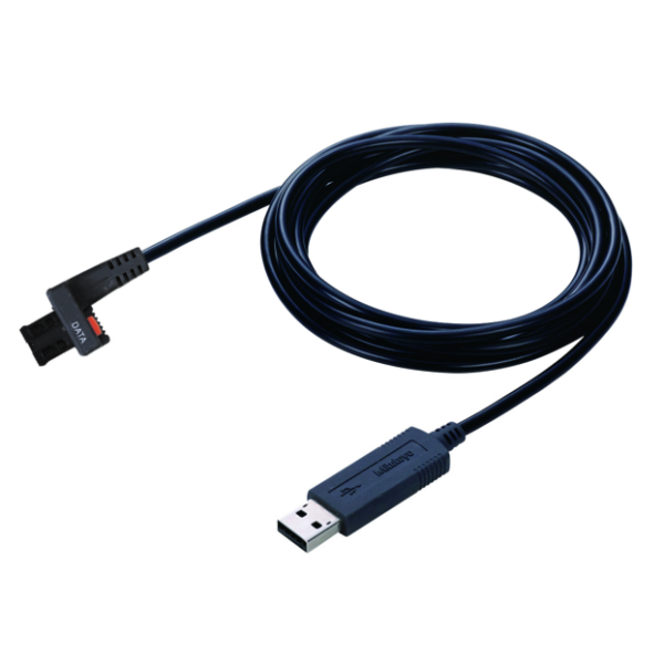 Mitutoyo 06AFM380C Digimatic USB Input Tool Direct (Digimatic to USB) Data Cable, 2 m