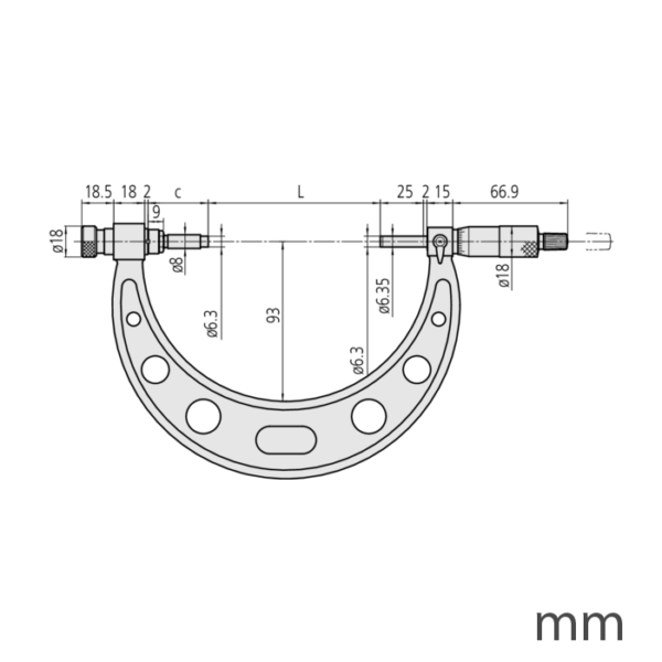 Mitutoyo 104-135A Outside Micrometer Interchangeable Anvil, 0 to 150 mm - Image 3