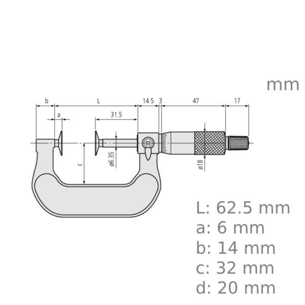 Mitutoyo 123-102, 20mm Disc Micrometer Hardened Steel Disks 25 -50 mm, 0.01mm - Image 3