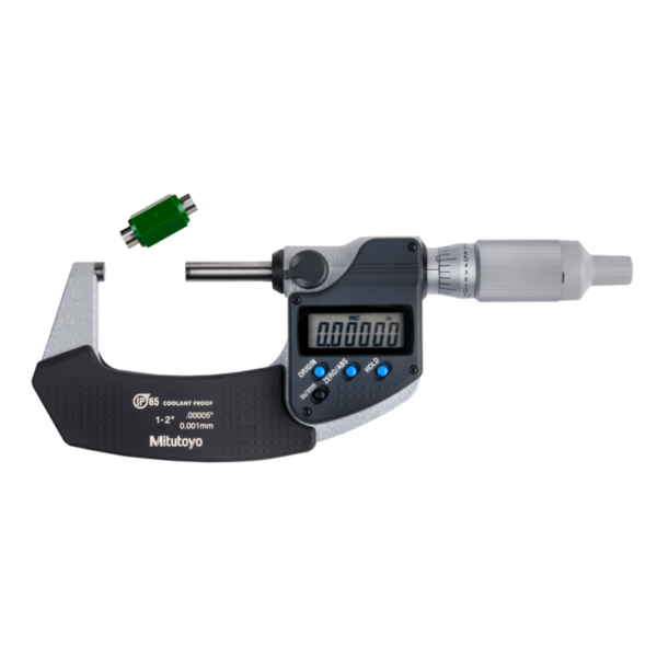Mitutoyo 293-345-30 Digimatic Coolant Proof Micrometer 1-2" / 25.4-50.8mm Ratchet Thimble
