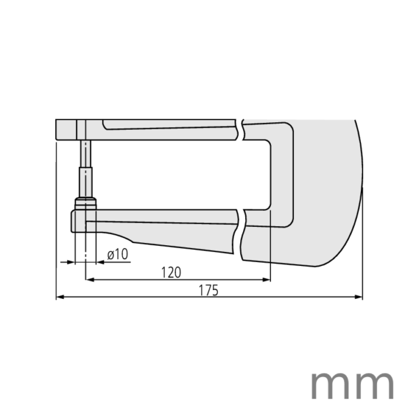 Mitutoyo 7323A (0.01mm) Deep Throat Dial Indicator Thickness Gauge 0-20mm - Image 2