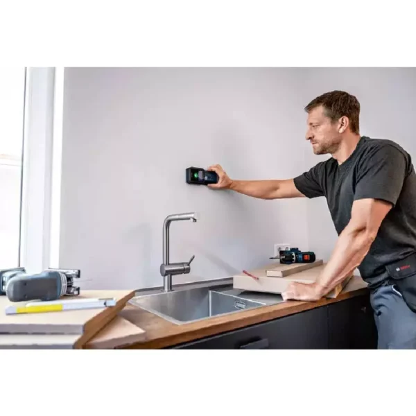 BOSCH GMS 120-27 Professional Wall Scanner Detector-IP54 Dust & Splash Protection, 120 mm Range, Includes Pouch & Batteries - Image 8