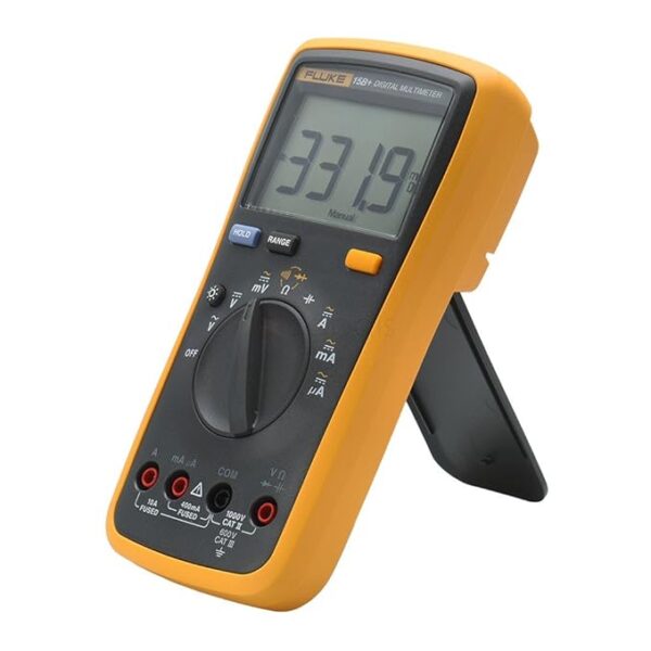 Fluke 15B+ Digital Multimeter 600V (Complete pack with TL75 test leads with two caps, User’s manual) - Image 2