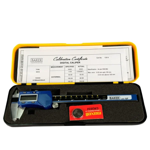 Baker ED10 Digital Vernier Caliper 0-150 mm with OEM Calibration certificate - Image 4