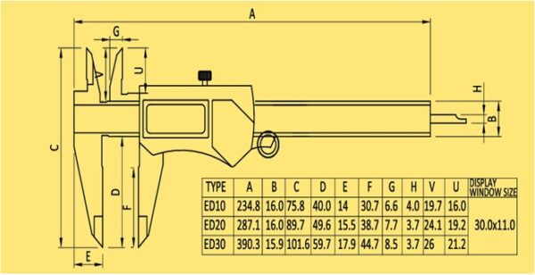 Baker ED10 Digital Vernier Caliper 0-150 mm with OEM Calibration certificate - Image 5