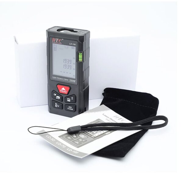 HTC LD 100 Laser Distance Meter, 100 meters (Included Soft Carrying Case and Manual) - Image 2