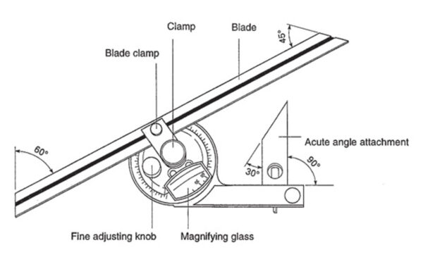 Mitutoyo 187-906-10 Universal Protractor 12″ Blade - Image 2