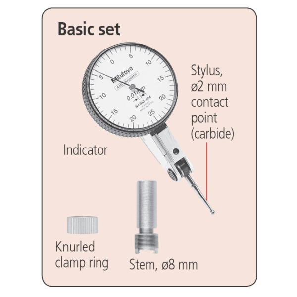 Mitutoyo 513-424-10E (0.01mm) Horizontal Type Dial Test Indicator 0.5mm - Image 3
