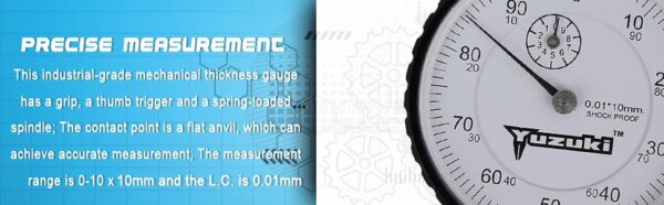 Yuzuki Dial Thickness Gauge(0.01 – 10 mm) - Image 2