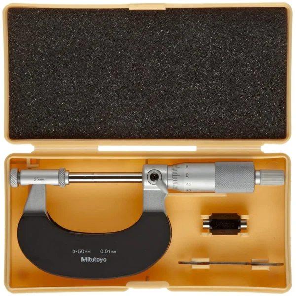 Mitutoyo 104-171 (0.01mm) Analogue Micrometer Interchangeable Anvil 0-50mm - Image 3