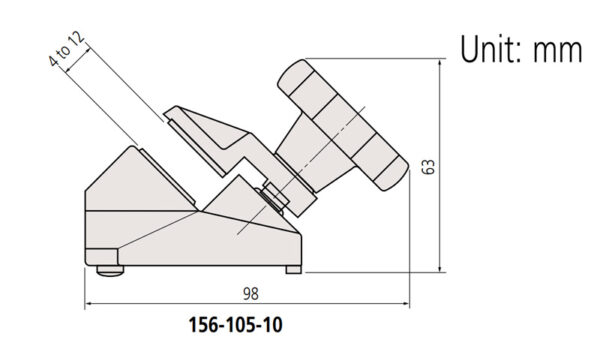 Mitutoyo 156-105-10 Micrometer Stand for Micrometer 0-50mm / 0-2" - Image 4