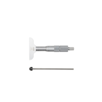 Mitutoyo 129-109 Interchangeable Rod Depth Micrometer 63mm Base 0-50mm