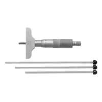Mitutoyo 129-114 Interchangeable Rod Depth Micrometer 101mm Base 0-75mm