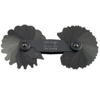 Mitutoyo 186-105, Radius Gage Set, 17 Pairs of Leaves, 1mm to 3mm by 0.25mm, 3.5mm to 7mm by 0.5mm