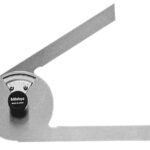 Mitutoyo 187-201 Stainless Steel Bevel Protractor, 1 Degree Main Scale, 5 Minute Vernier Scale Graduation