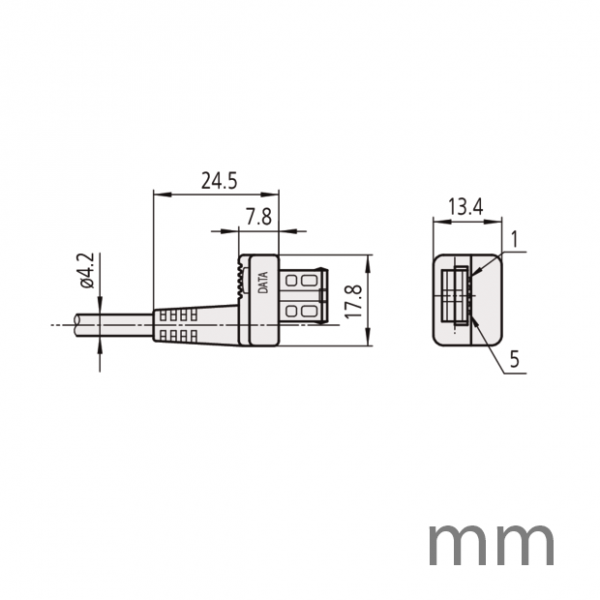 Mitutoyo 959149 Digimatic Data Cable with Push Button Type C (Caliper) 1m - Image 5